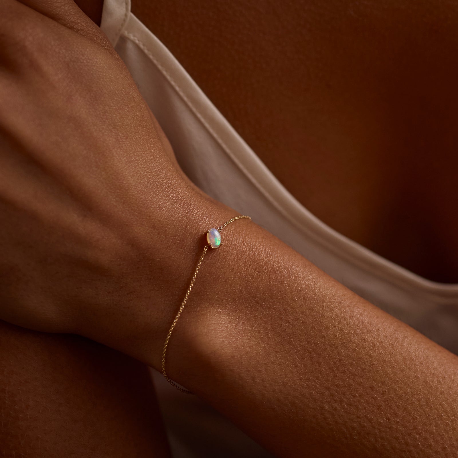 Kaleidoscope Bracelet 14K Gold Plate & Opal