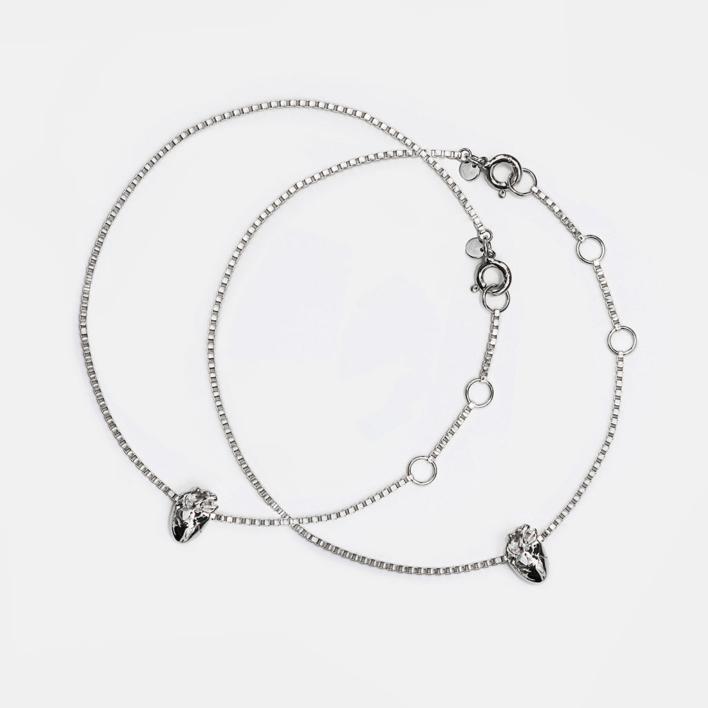 I Carry Your Heart Bracelet Silver Set