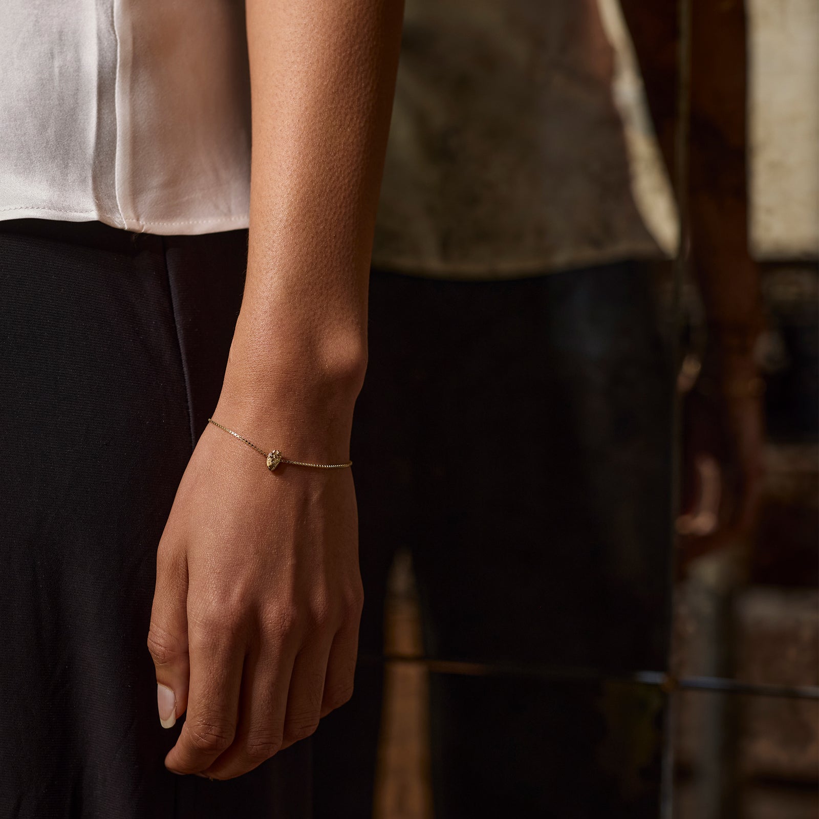 I Carry Your Heart Bracelet 14K Gold Plate Set