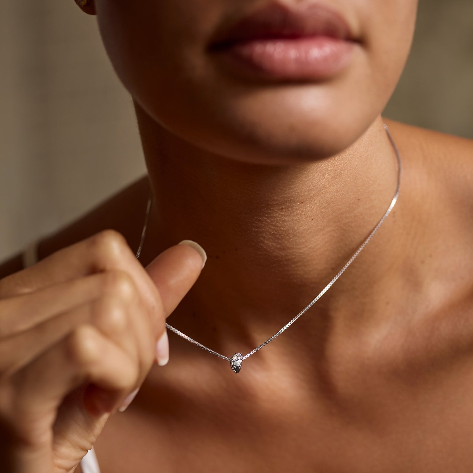 I Carry Your Heart Necklace Silver Set