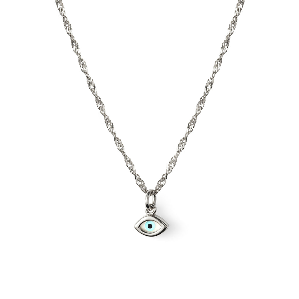 Mati Evil Eye Necklace Silver