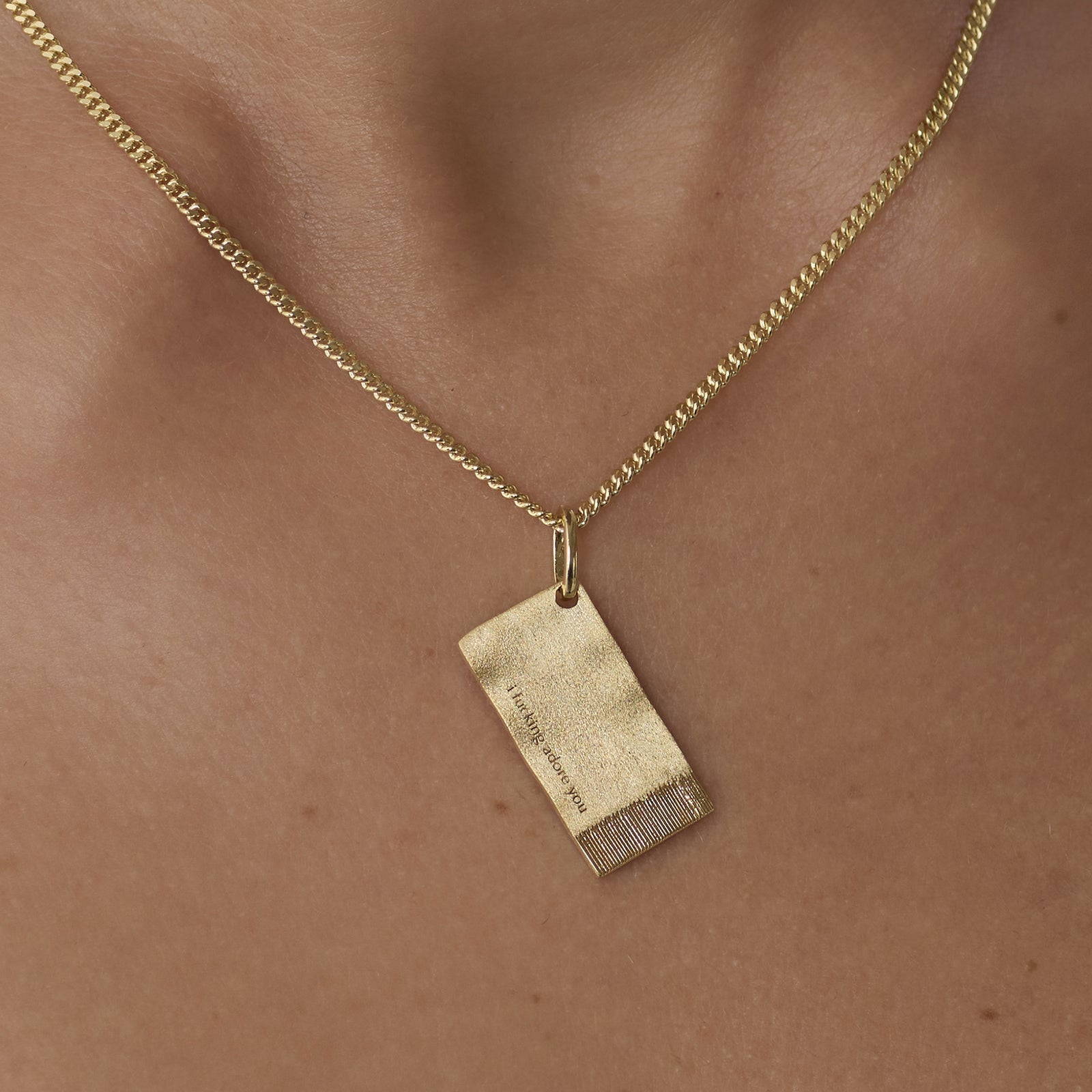 I FUCKING ADORE YOU | The Spark Napkin Necklace 14K Gold Vermeil PRE ORDER