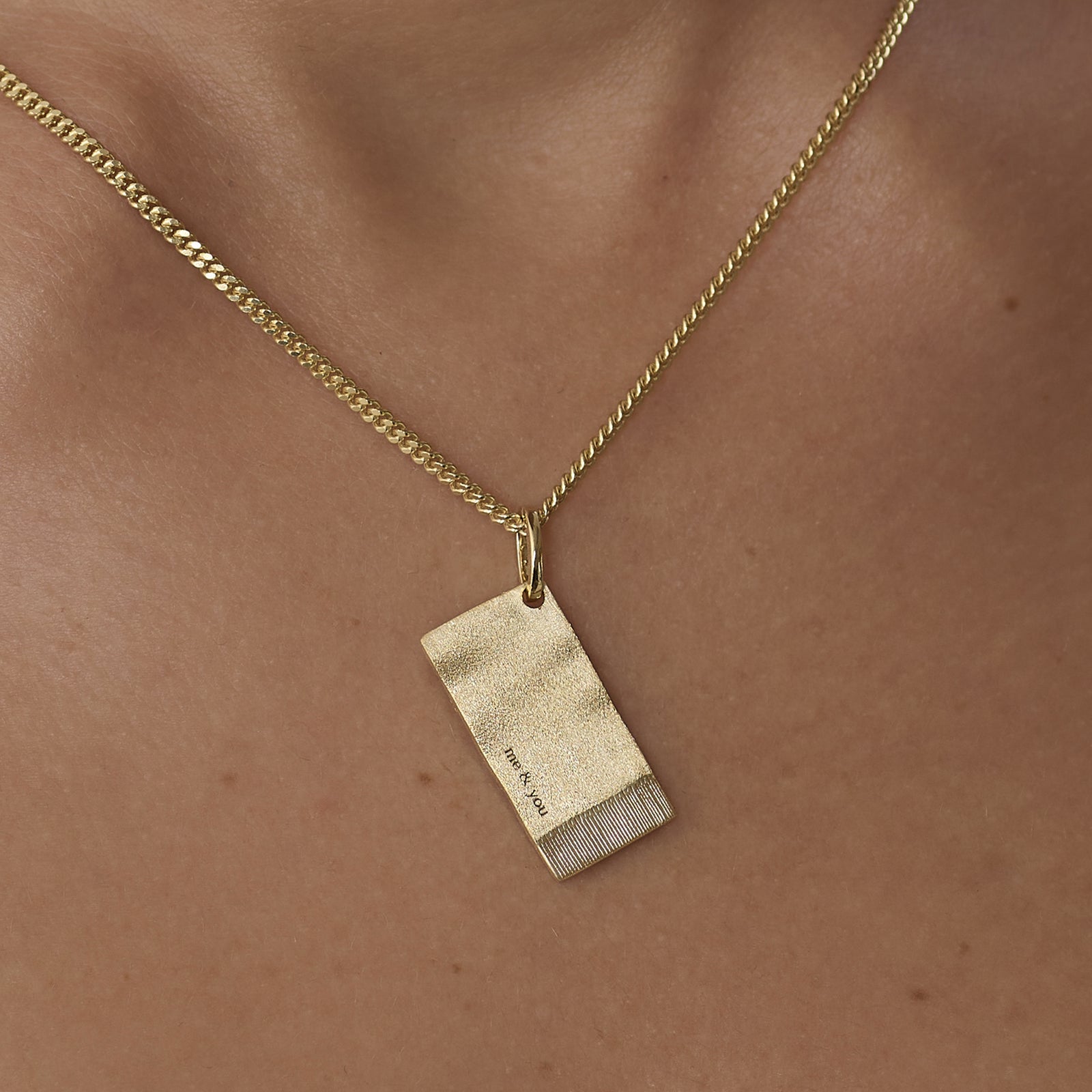 ME & YOU | The Constant Napkin Pendant 14K Gold Vermeil