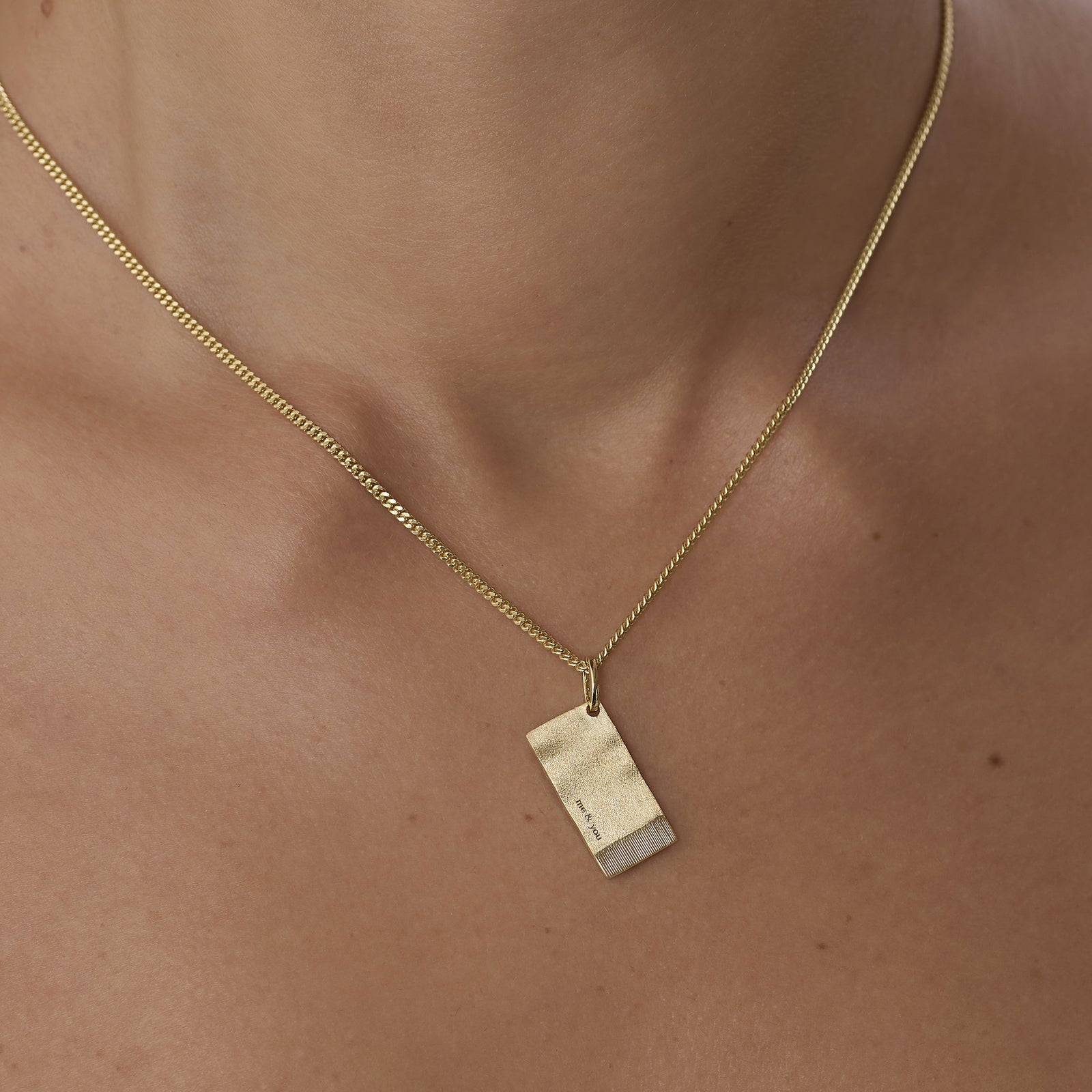 ME & YOU | The Constant Napkin Pendant 14K Gold Vermeil