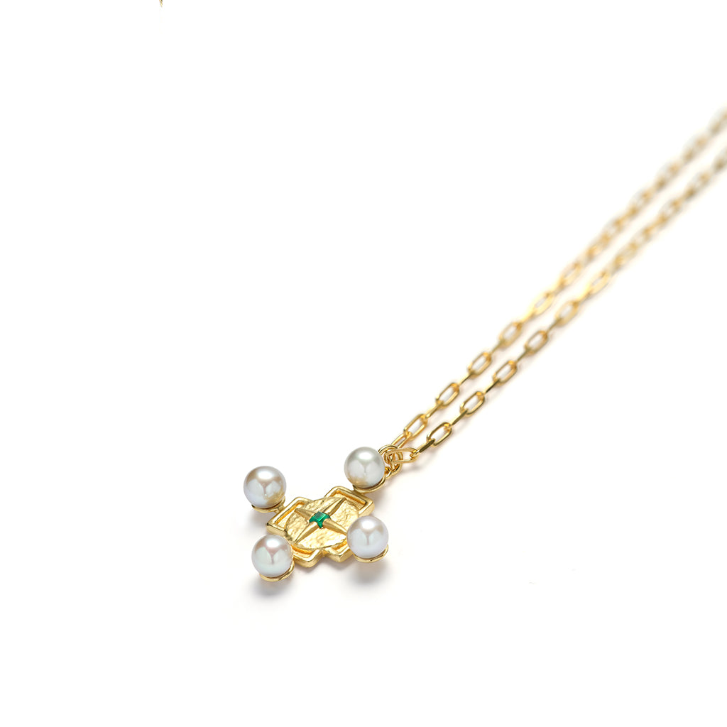 Palermo Quattro Canti | Four Corners Necklace | Gold Plate