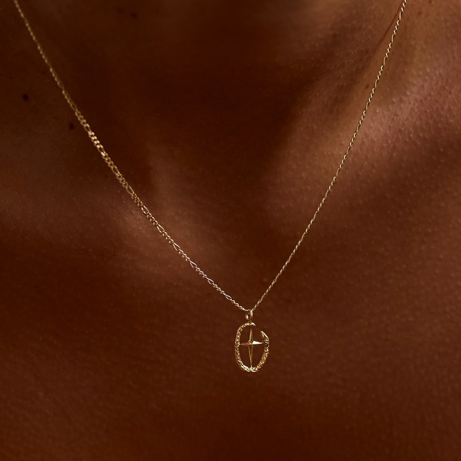 Shield of Athena & I Carry Your Heart Necklace 14K Gold Plate Set