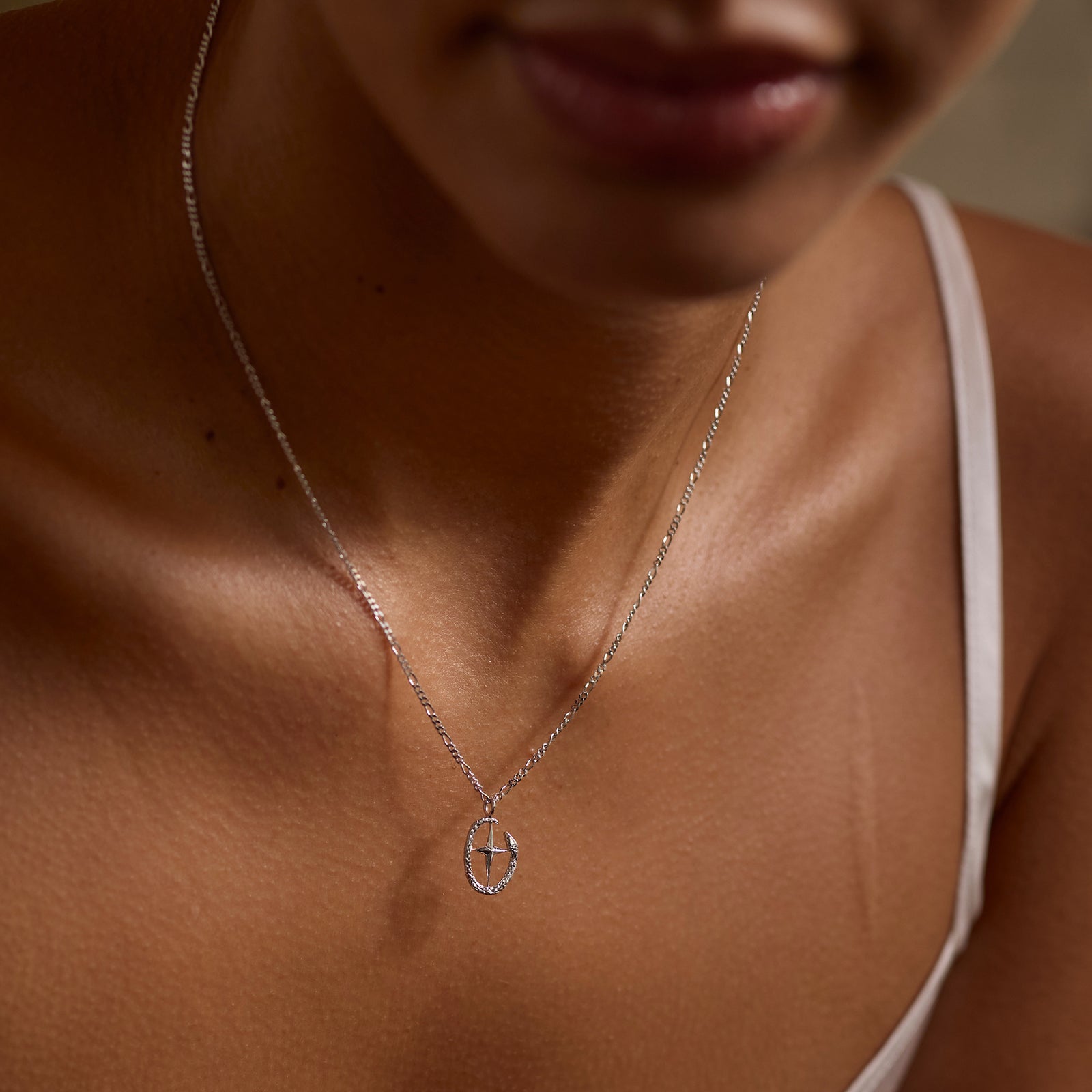 Shield Of Athena Necklace Silver