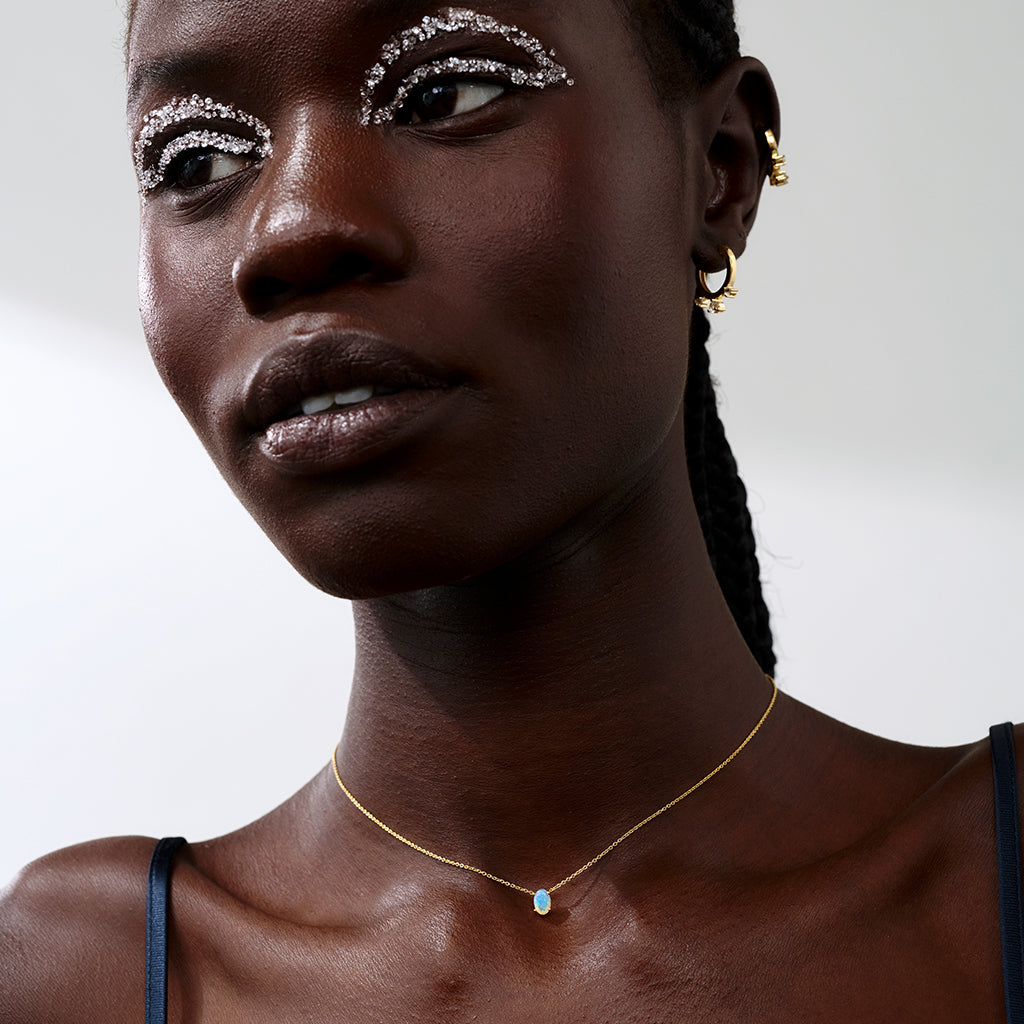 Kaleidoscope Necklace 14K Gold Plate & Opal PRE ORDER