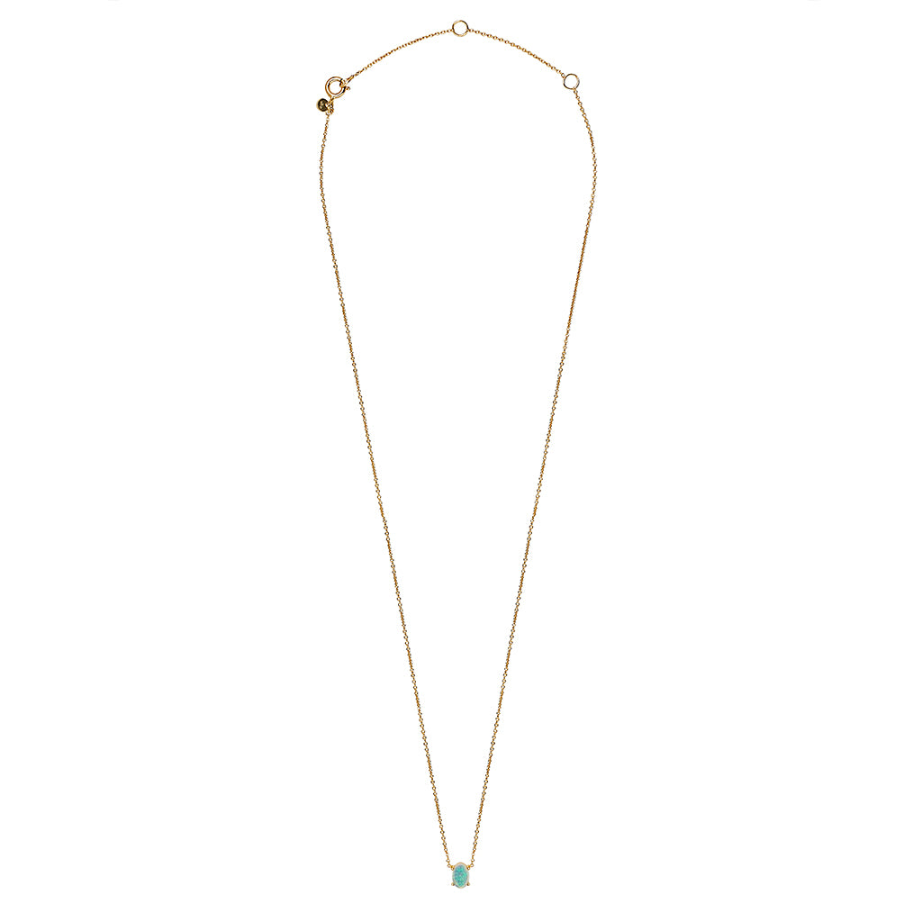 Kaleidoscope Necklace 14K Gold Plate & Opal