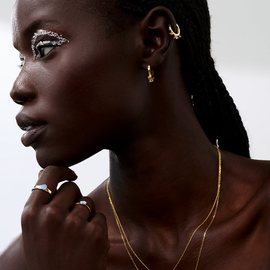 Kaleidoscope Ring Gold Vermeil & Opal