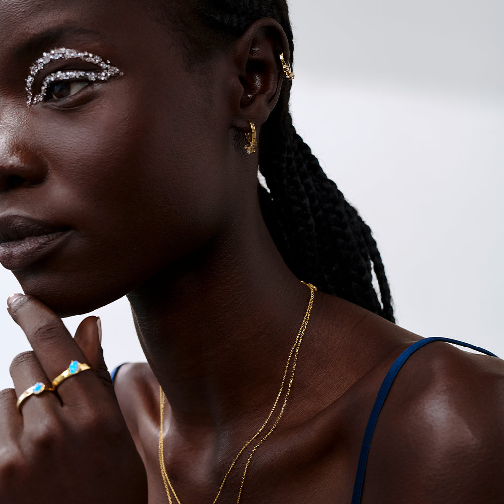 Kaleidoscope Ring Gold Vermeil & Opal