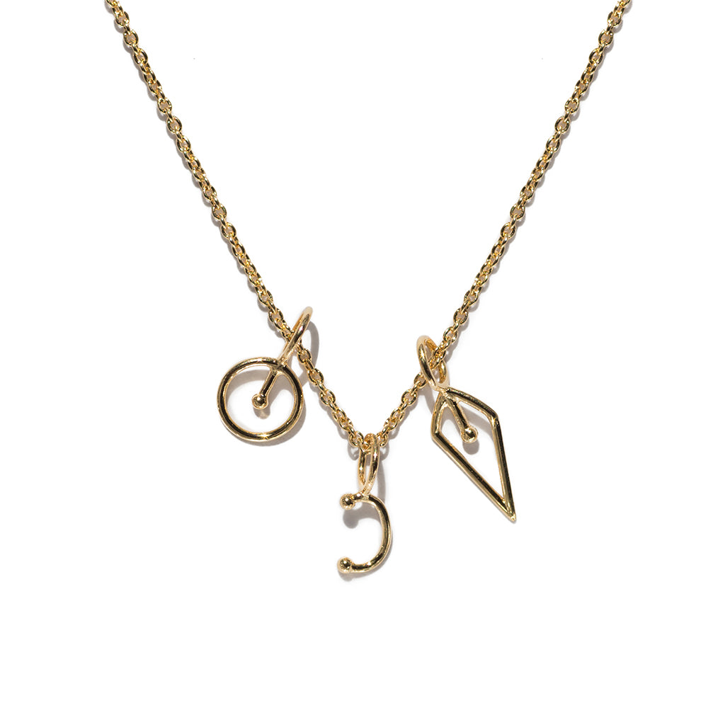Proxigean Glyph Necklace Solid Gold
