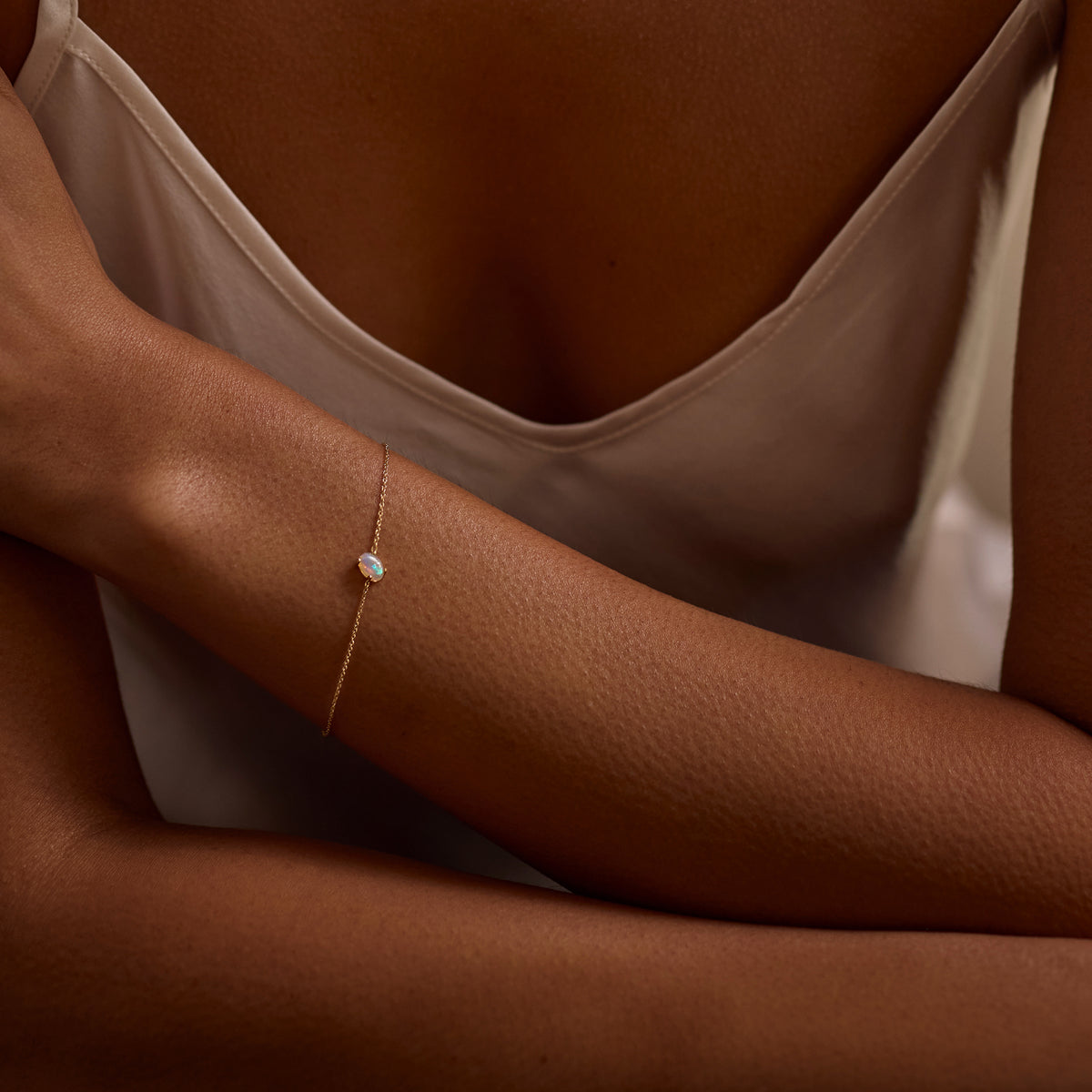 Kaleidoscope Bracelet 14K Gold Plate &amp; Opal