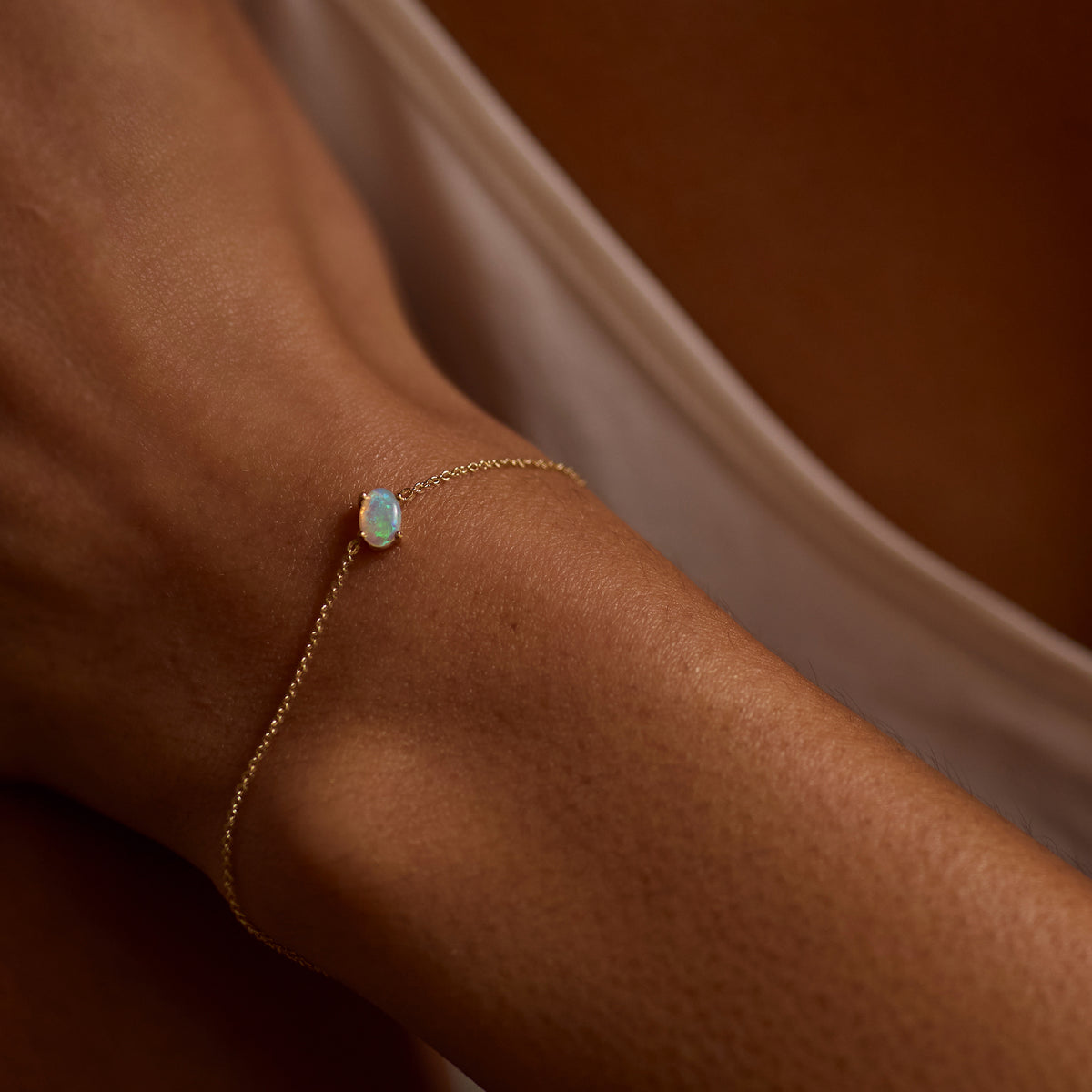 Kaleidoscope Bracelet 14K Gold Plate &amp; Opal