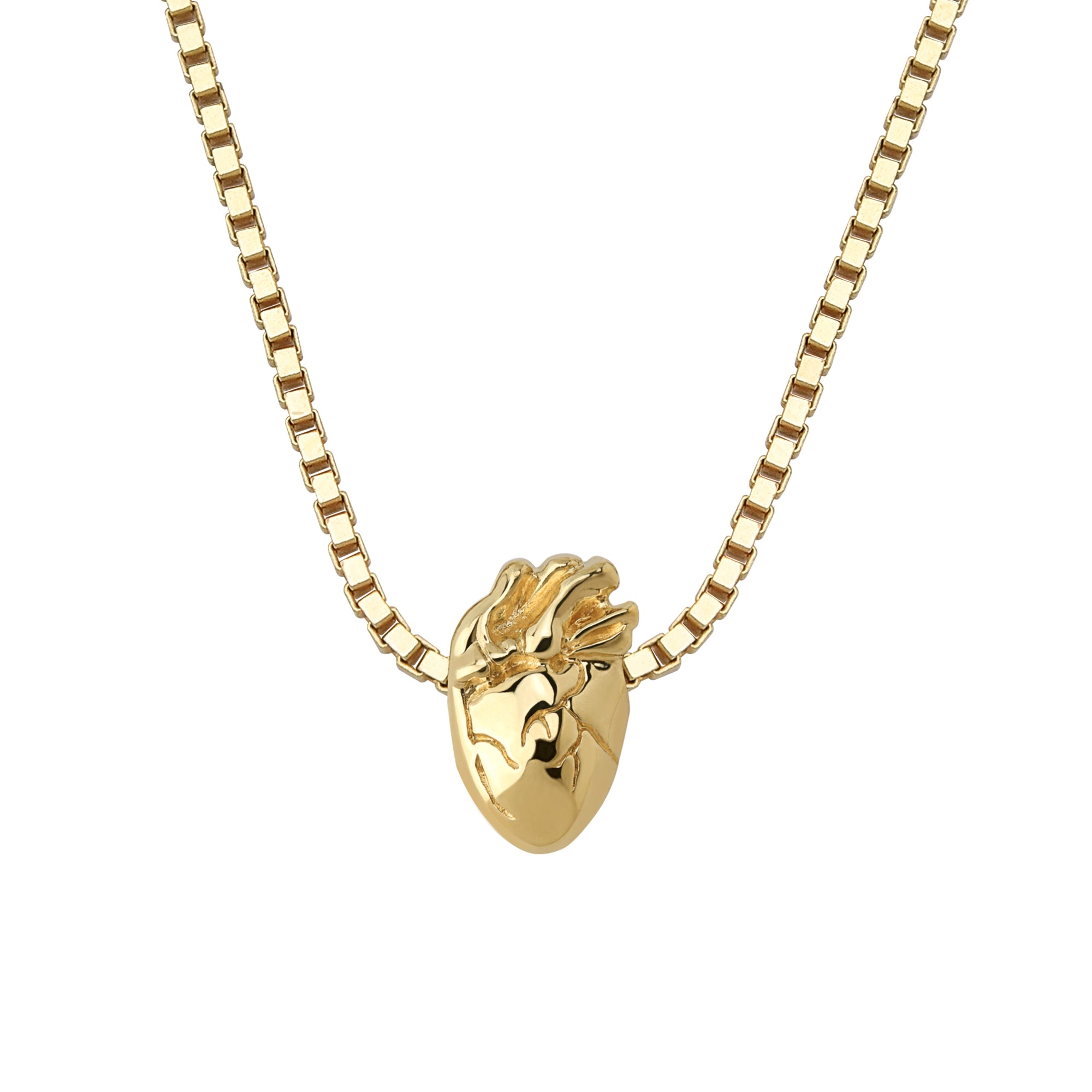I Carry Your Heart Necklace Silver & 14K Gold Plate Set