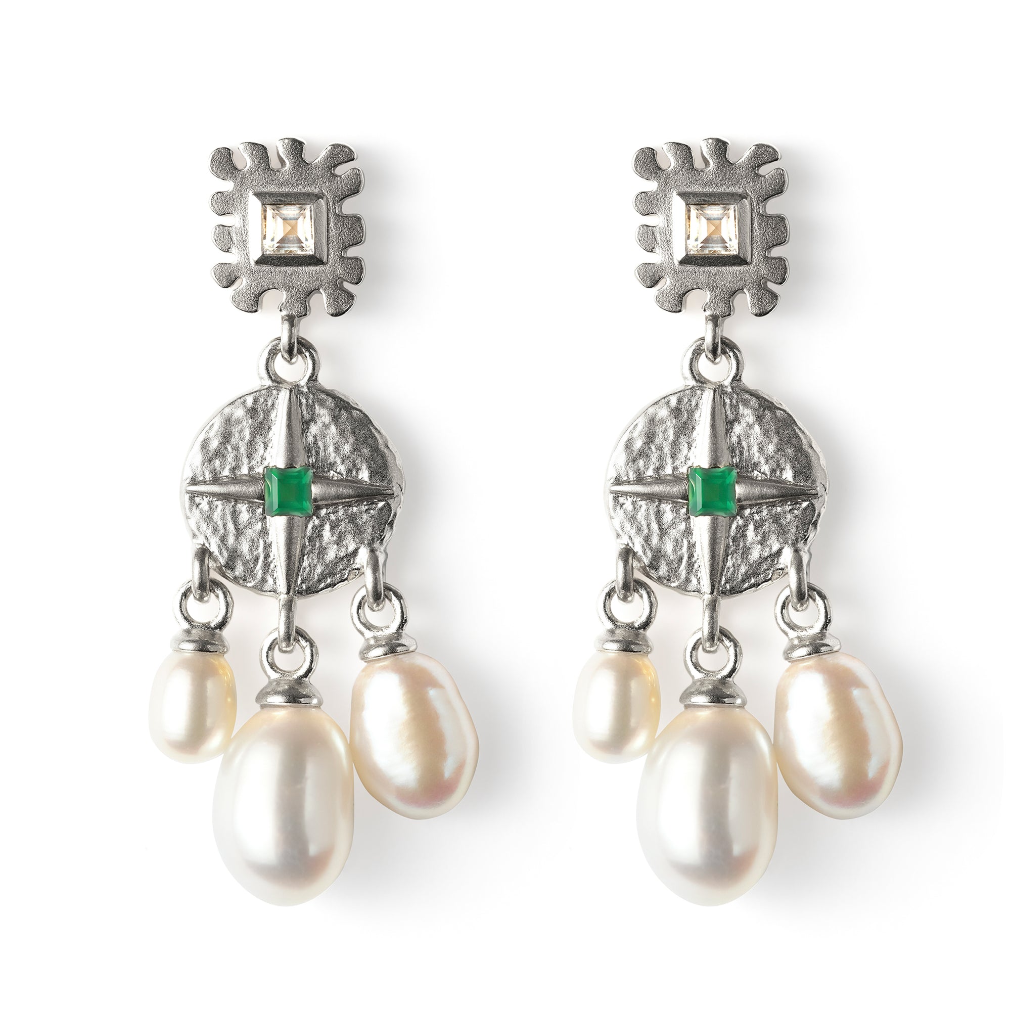 Sun of Sicily Earrings Silver