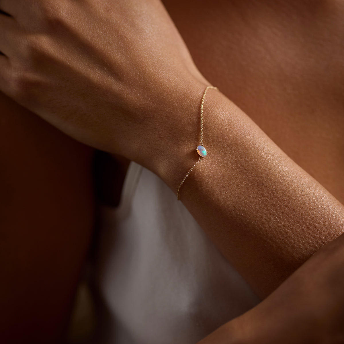 Kaleidoscope Bracelet 14K Gold Plate &amp; Opal