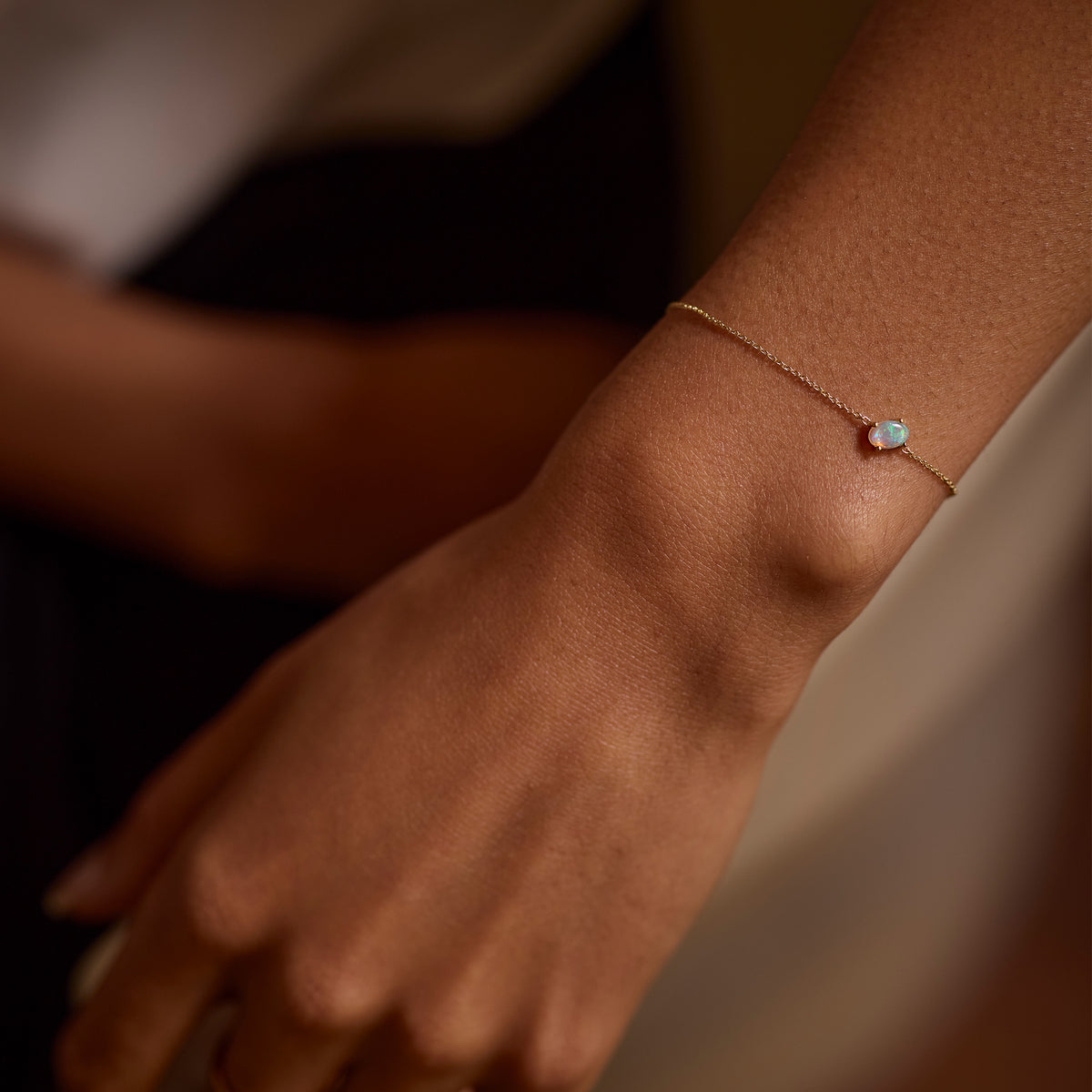 Kaleidoscope Bracelet 14K Gold Plate &amp; Opal