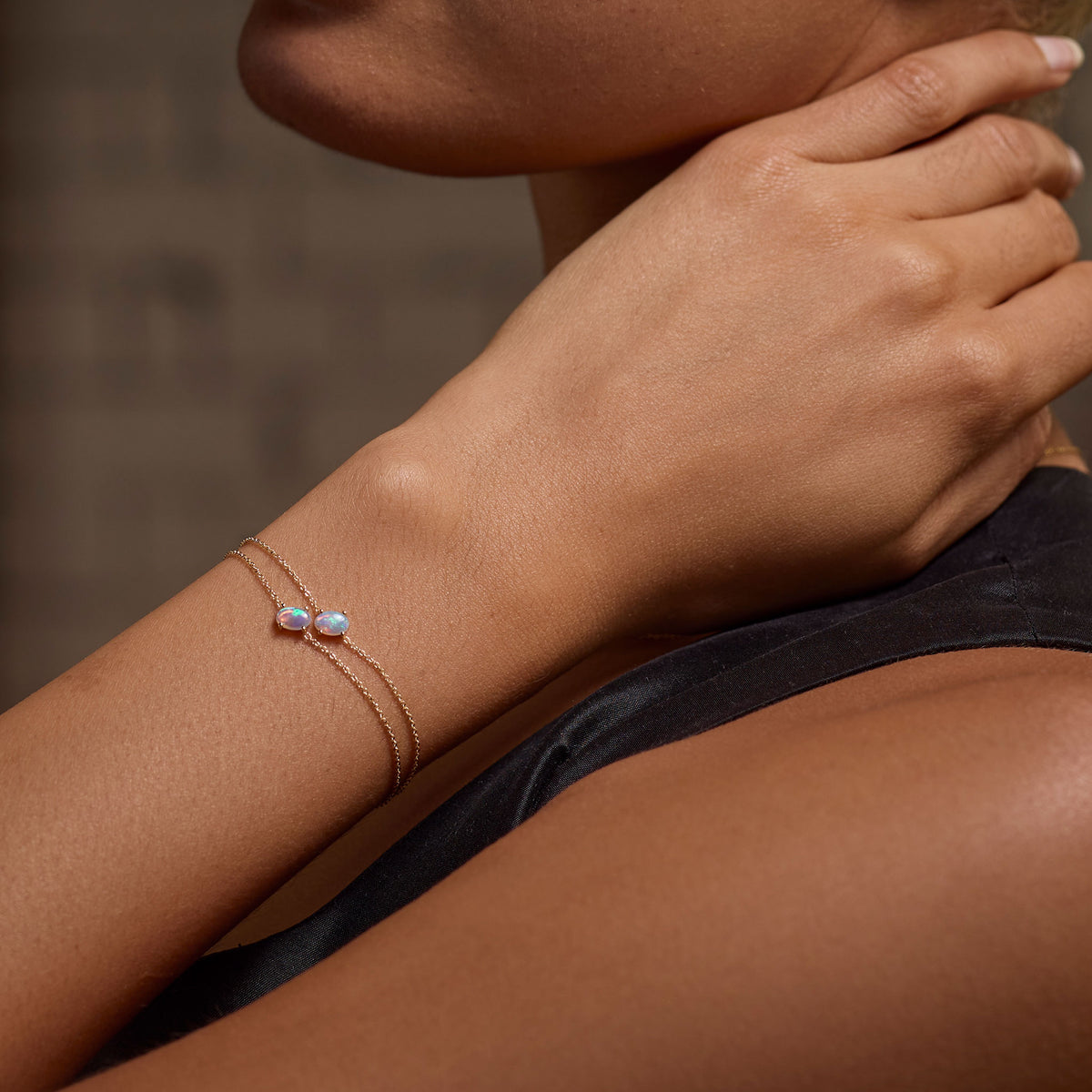 Kaleidoscope Bracelet 14K Gold Plate &amp; Opal