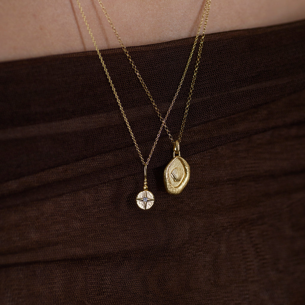 North Star Necklace | Solid Gold & Diamond