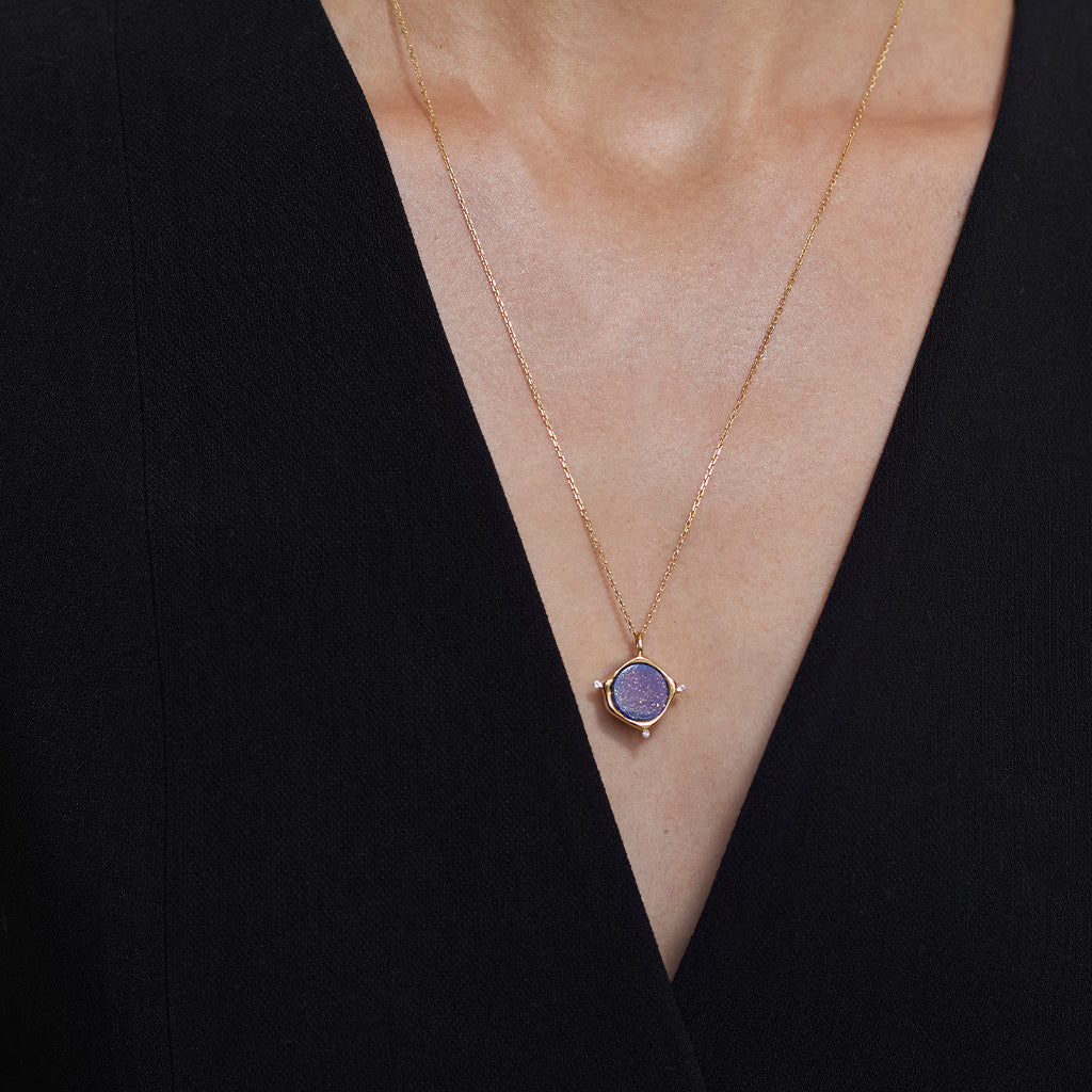 Mythology Medallion Necklace 14K Gold Plate