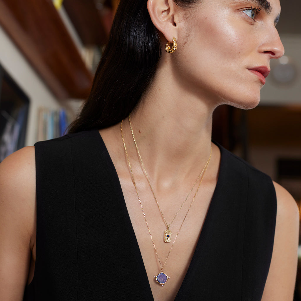 Mythology Medallion Necklace Silver