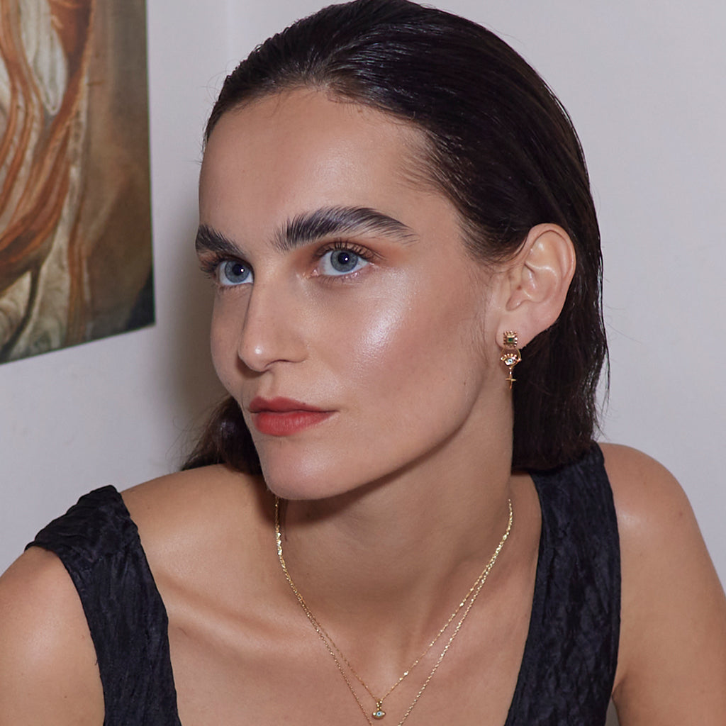 The Trio Guiding Eye Earrings Silver