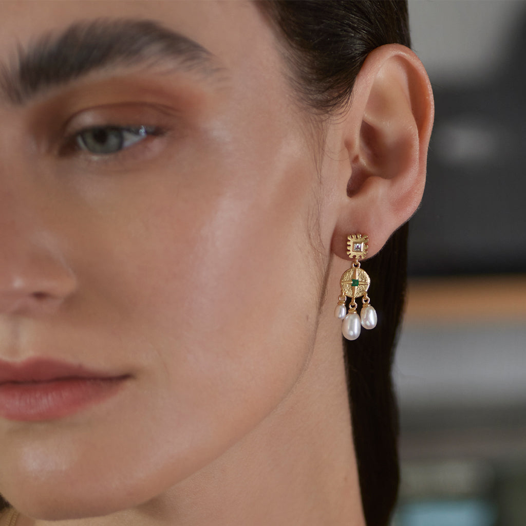 Sun of Sicily Earrings Silver