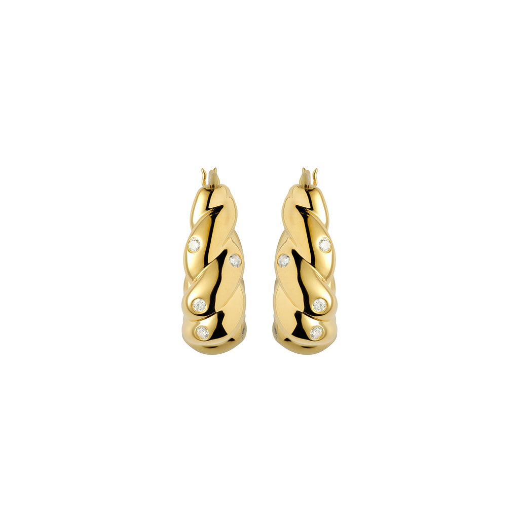 Blue Cave Earrings 14K Gold Plate