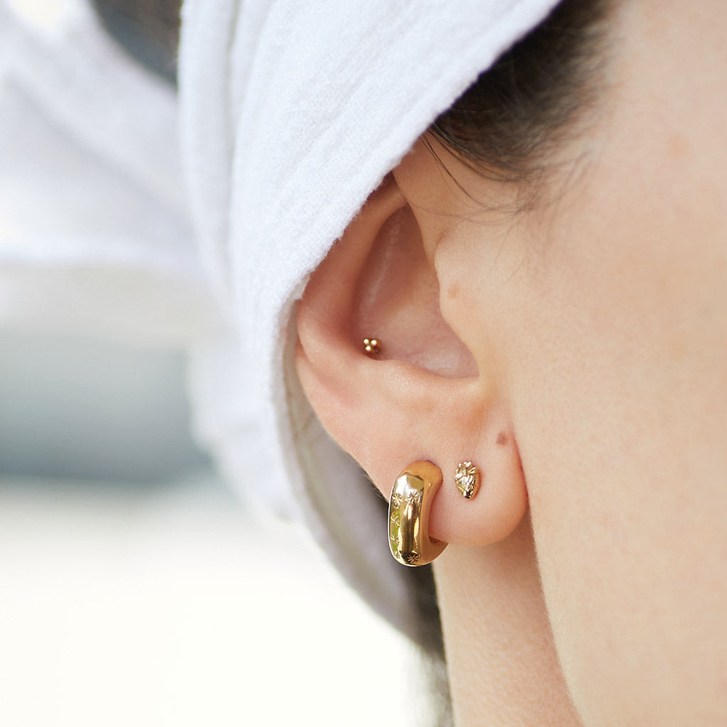 I Carry Your Heart Earring Single 14K Gold Plate