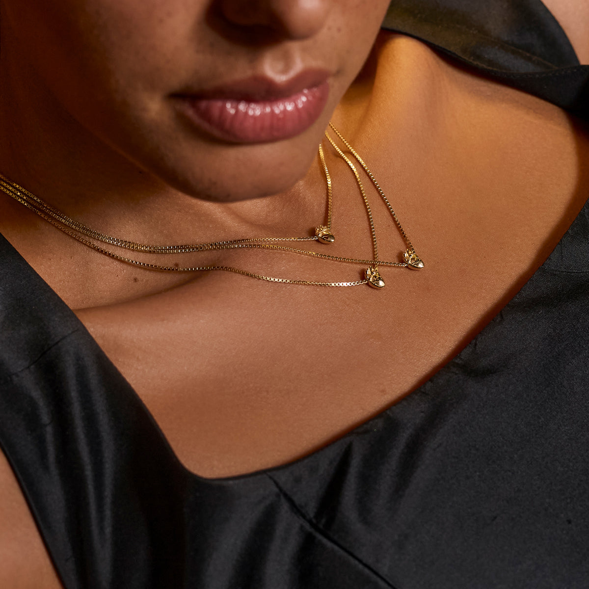 I Carry Your Heart Necklace 14K Gold Plate Set