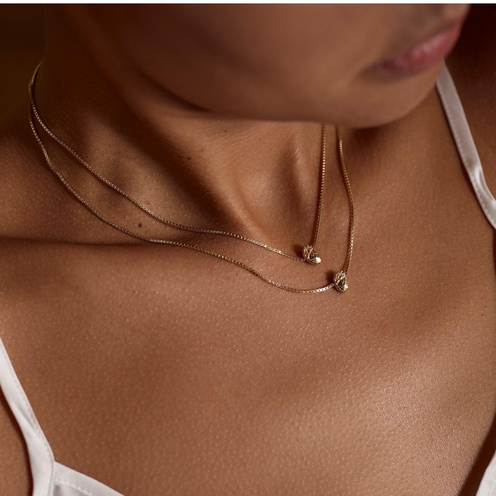 I Carry Your Heart Necklace 14K Gold Plate Set