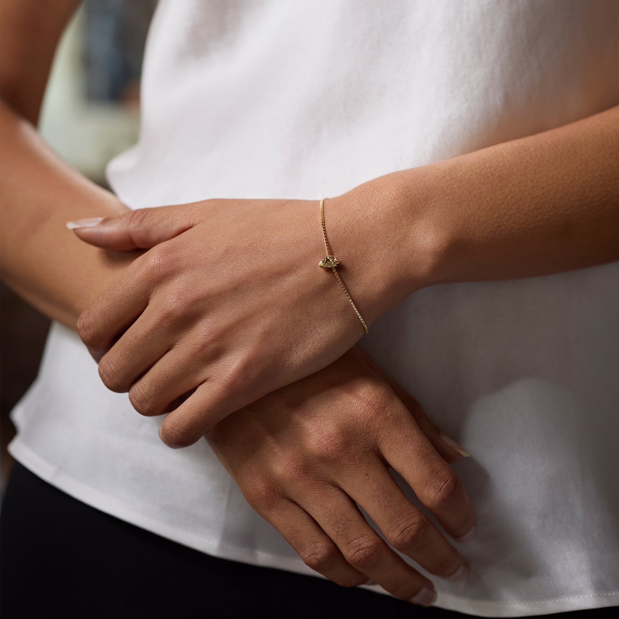 I Carry Your Heart Bracelet & Connector 14K Gold Plate Set