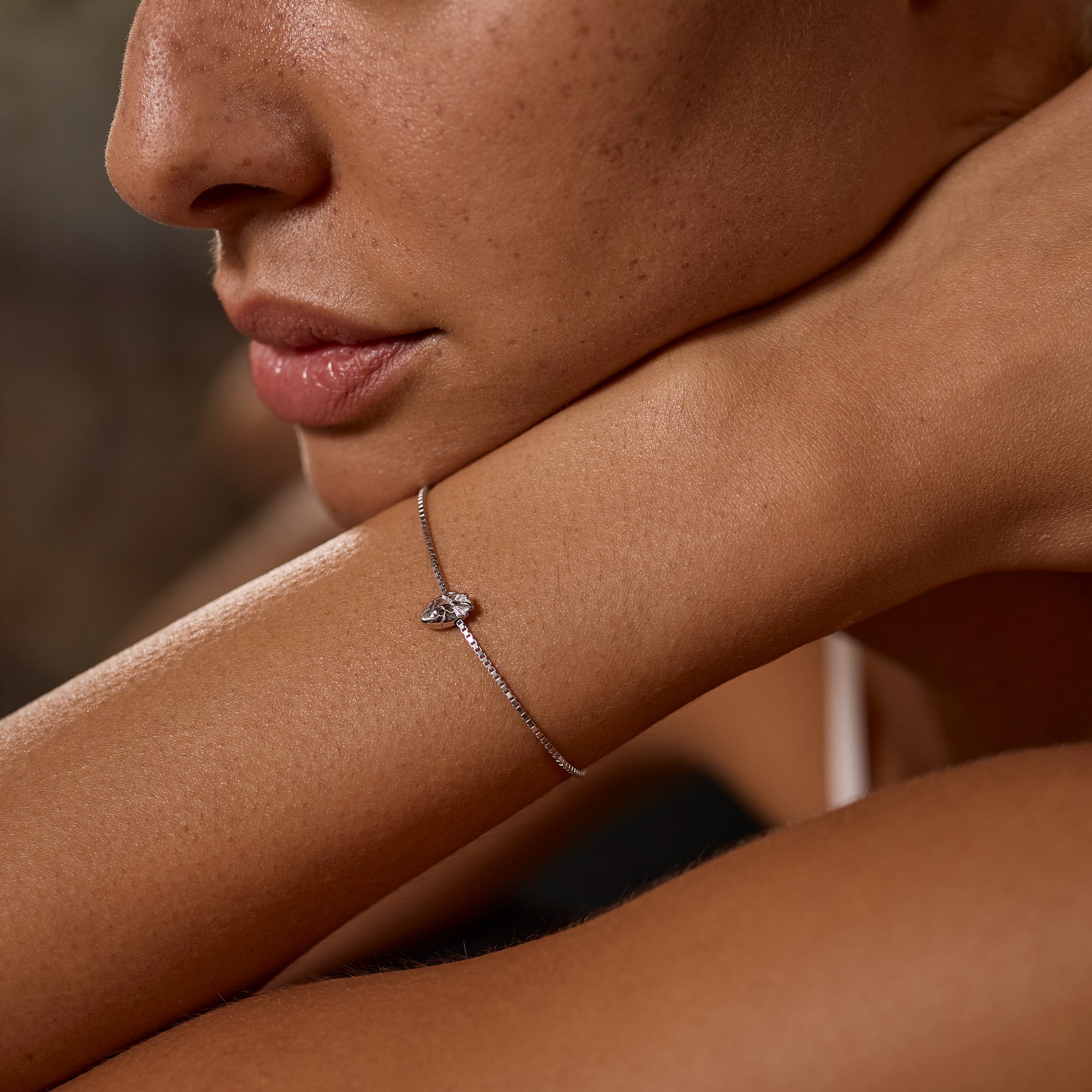 I Carry Your Heart Bracelet Silver Set