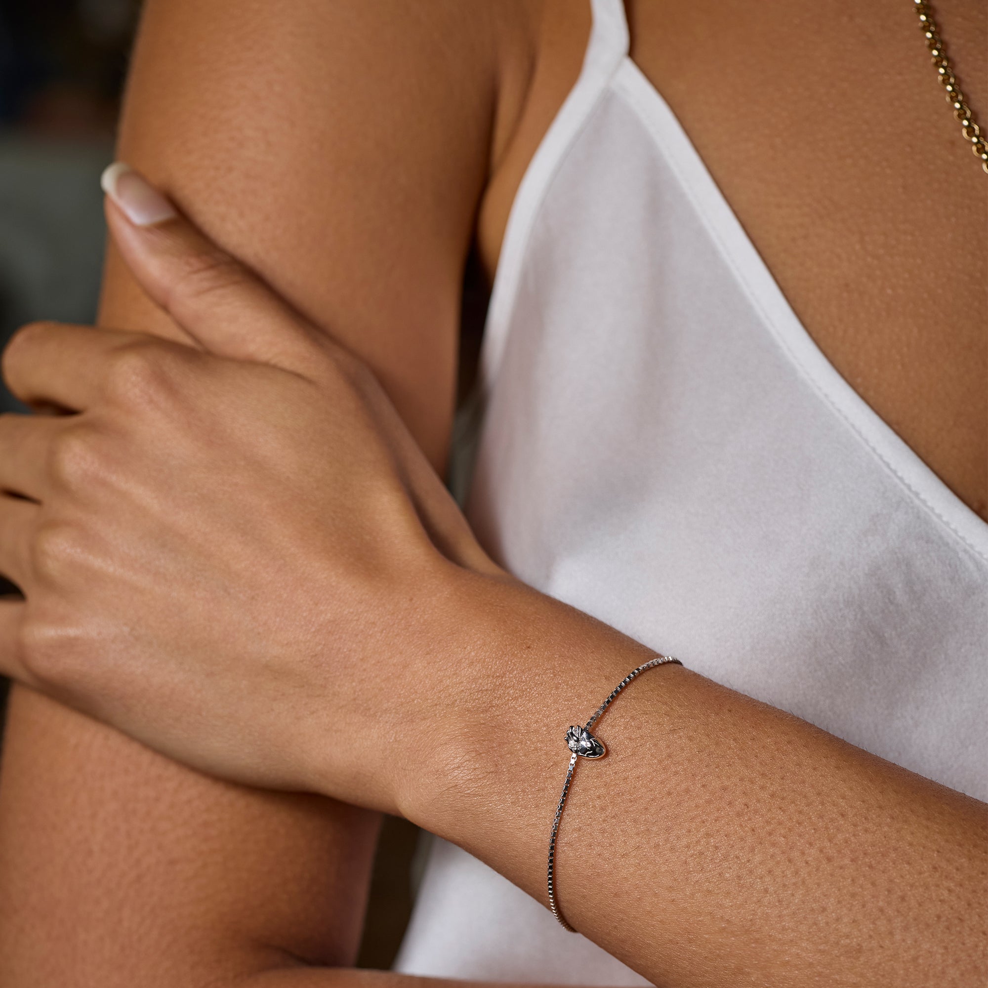 I Carry Your Heart Bracelet Silver Set