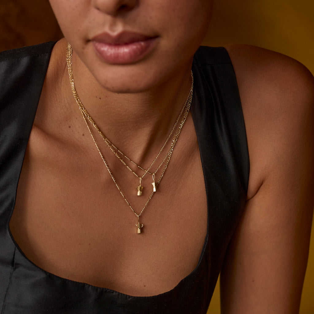 La Caffettiera Necklace 14K Gold Plate