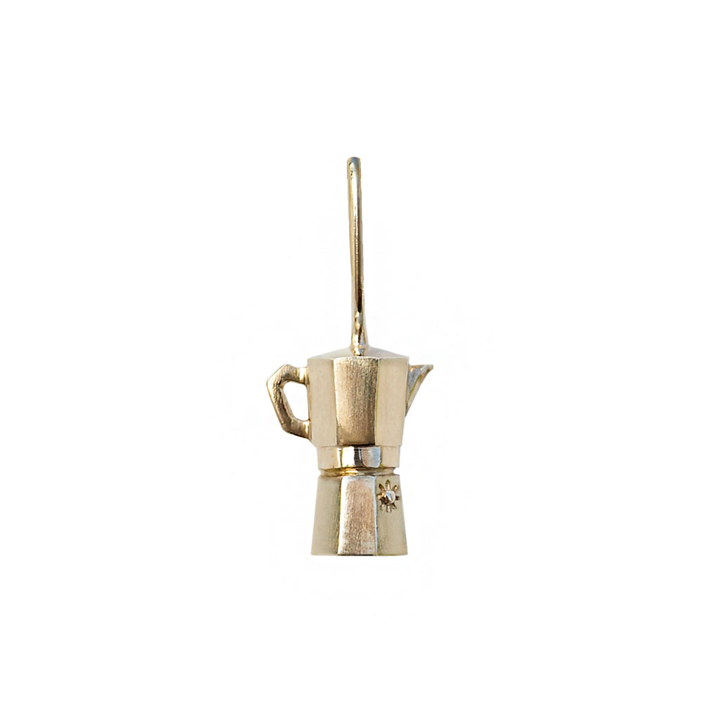 La Caffettiera Charm 14K Gold Plate