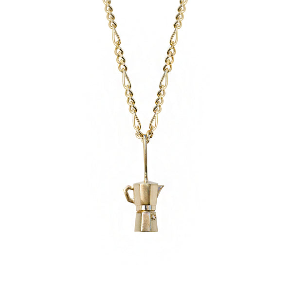 La Caffettiera Necklace 14K Gold Plate