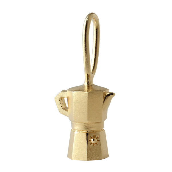 La Caffettiera Charm 14K Gold Plate