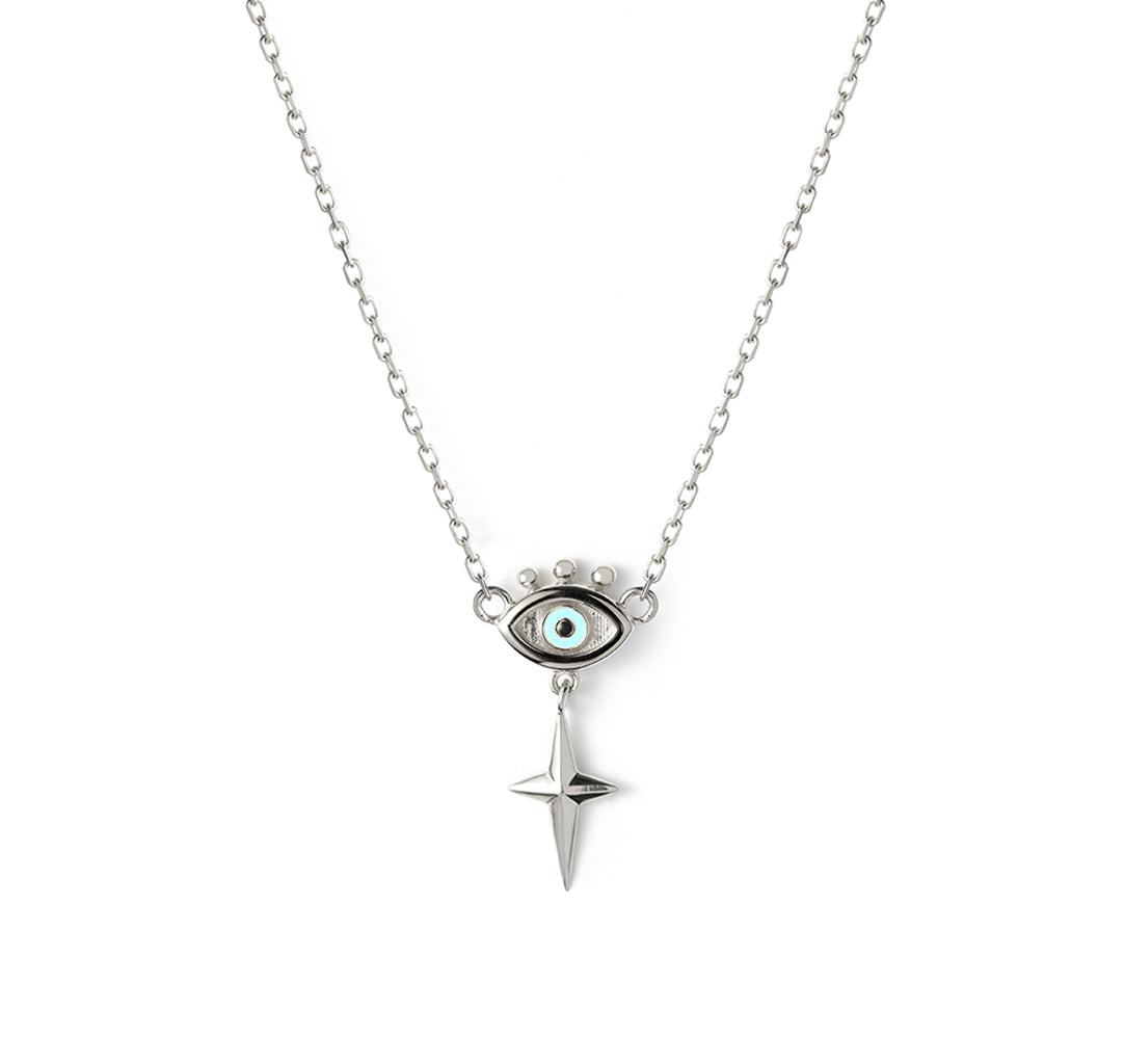 The Guiding Eye Necklace Silver &amp; Enamel