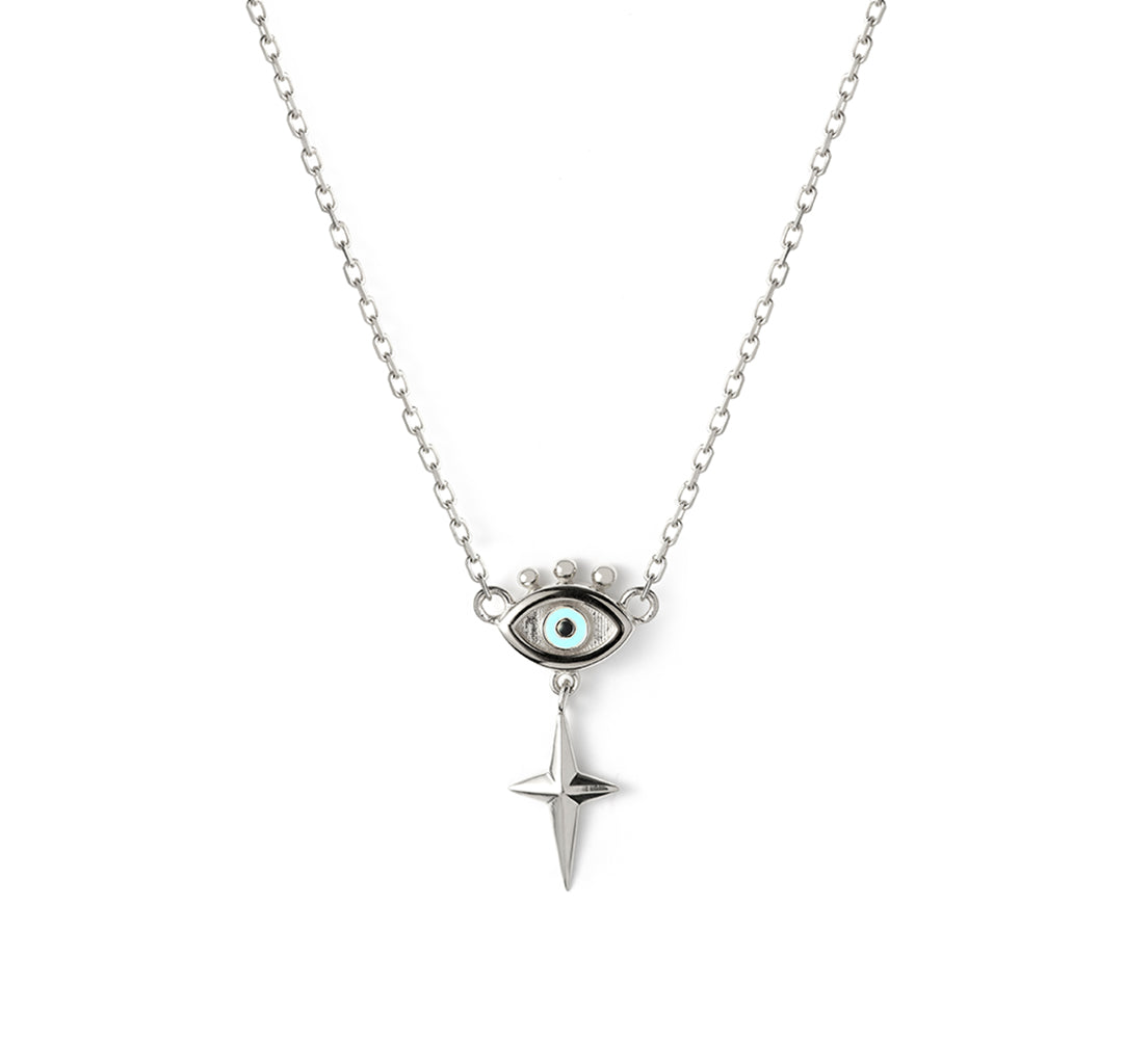 L'occhio Guida | The Guiding Eye Necklace | Silver & Enamel