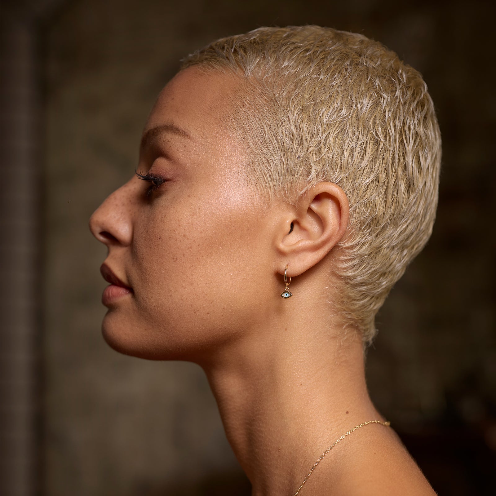 Mati Evil Eye Earring Solid Gold