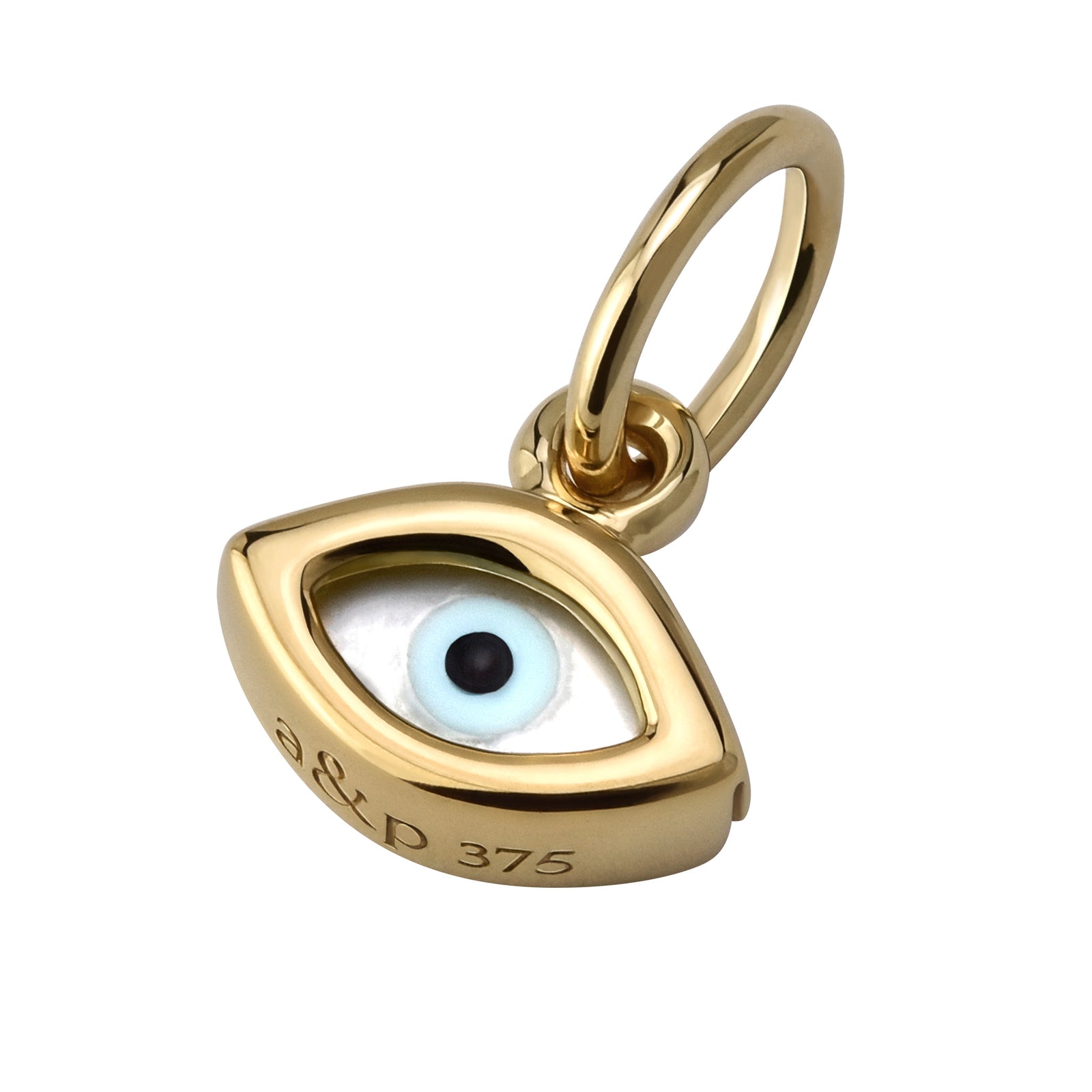 Mati Evil Eye Charm Solid Gold