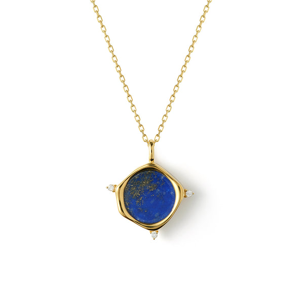 Mythology Medallion Necklace 14K Gold Plate