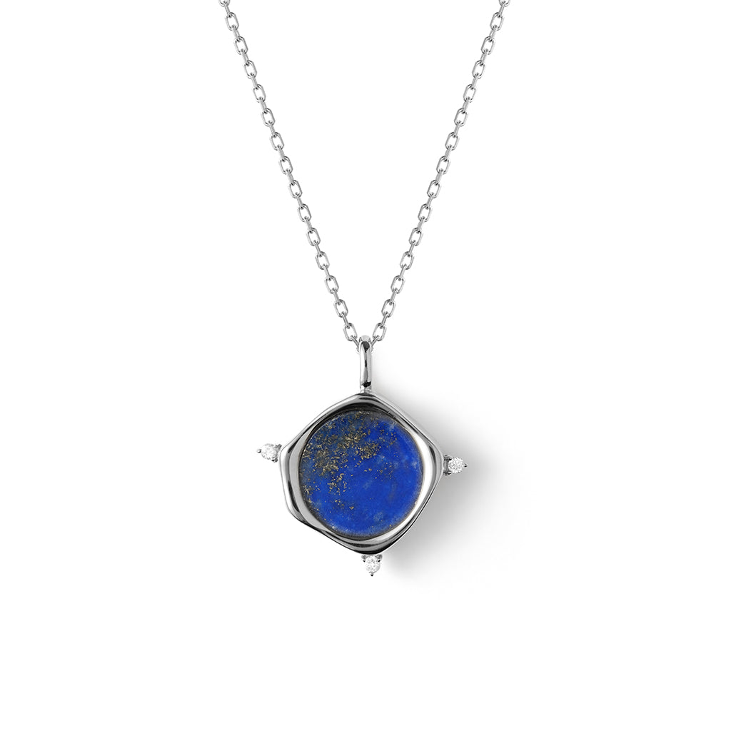 Mythology Medallion Necklace Silver