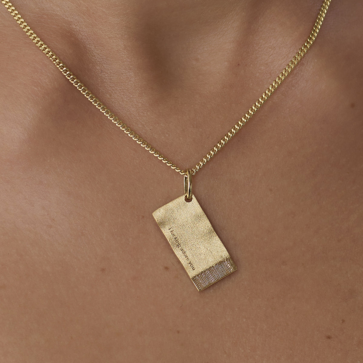 I FUCKING ADORE YOU | The Spark Napkin Pendant 14K Gold Vermeil PRE ORDER