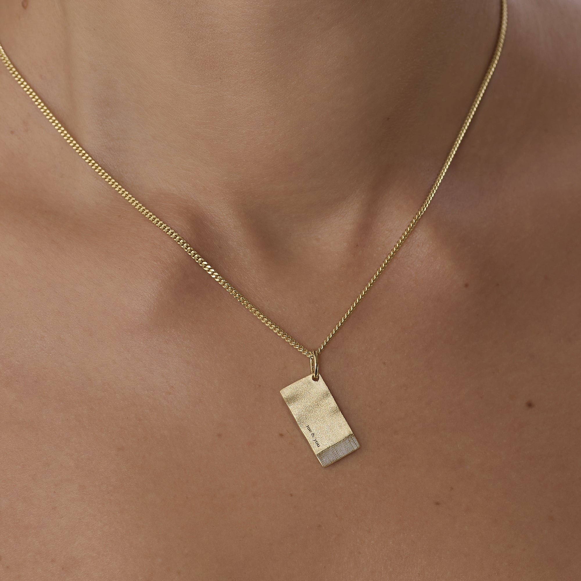 ME & YOU | The Constant Napkin Necklace 14K Gold Vermeil