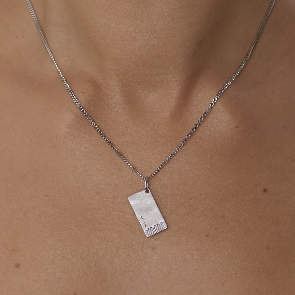 ME &amp; YOU | The Constant Napkin Necklace Silver