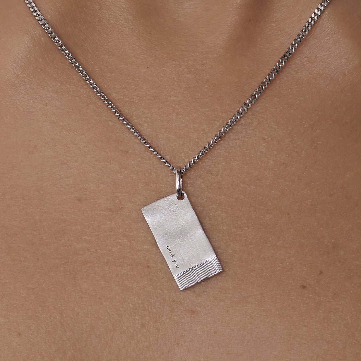 ME & YOU | The Constant Napkin Necklace Silver
