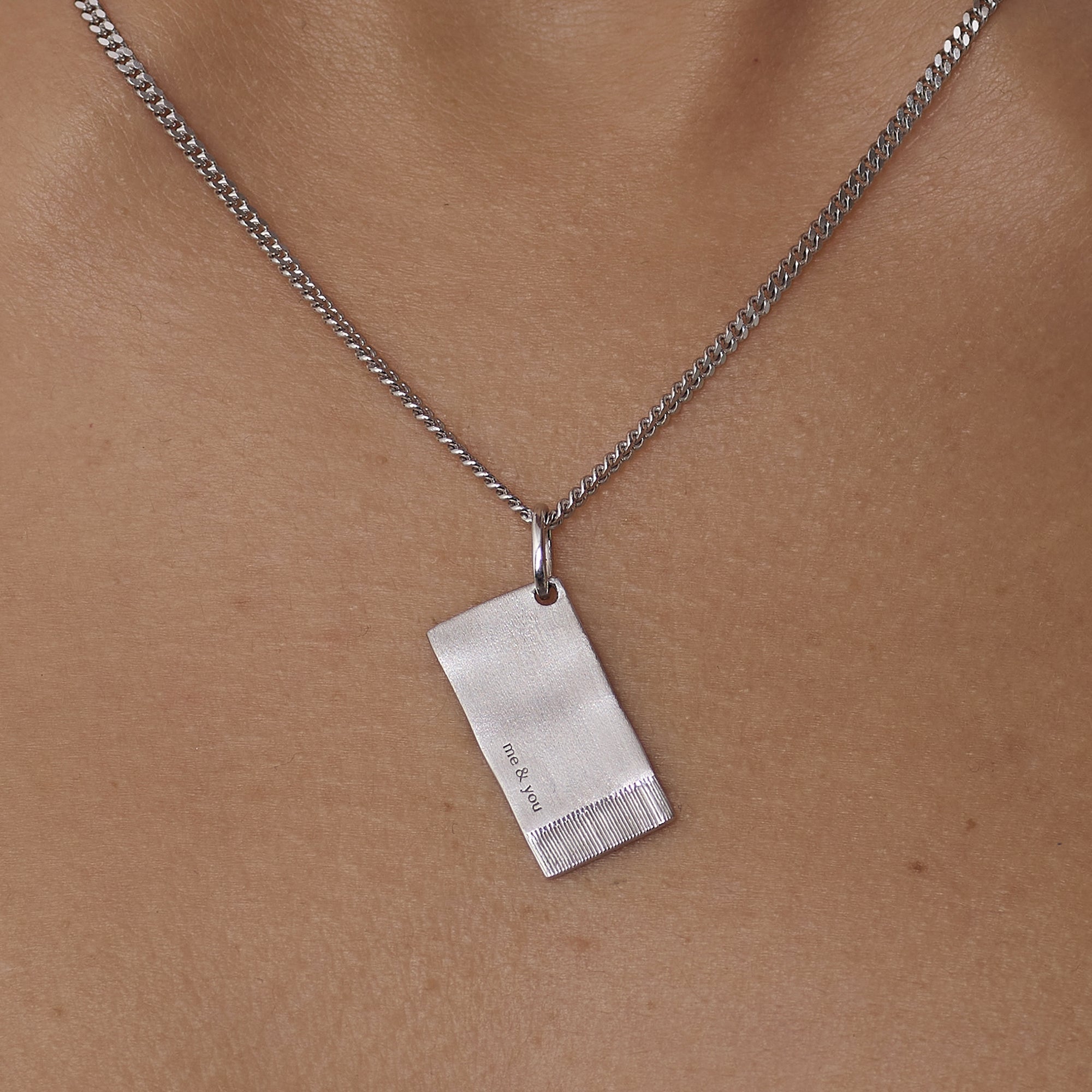 ME & YOU | The Constant Napkin Necklace Silver